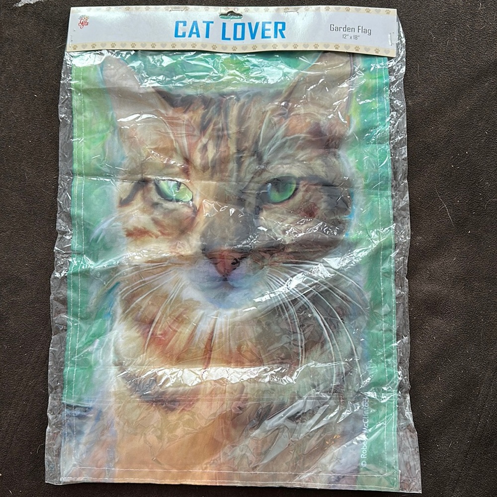 Cat lover garden flag